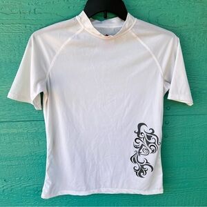 RASH GUARD SHORT SLEEVES SPF UPF 50 SIZE LARGE